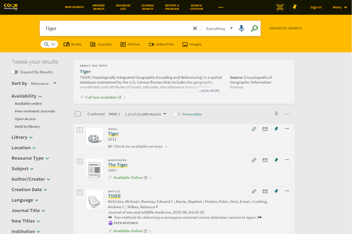 Cook OneSearch and the Catalog Have Changed Albert S. Cook Library